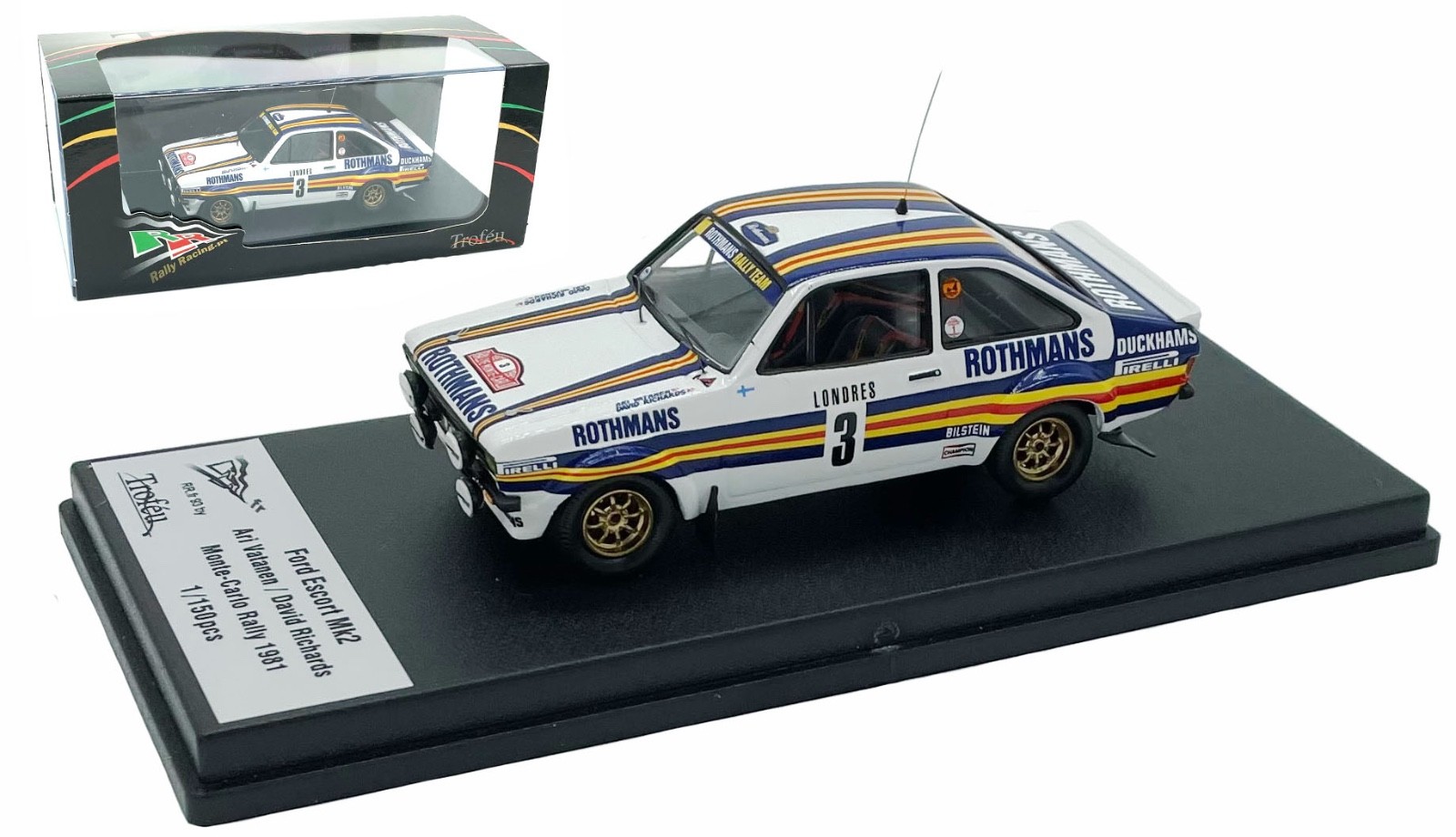 Trofeu RRFR93 Ford Escort RS1800 MK II Monte Carlo 1981 - Ari Vatanen 1/43 Scale