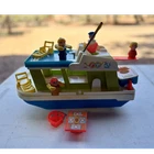 Vintage Fisher-Price Little People Play Family Houseboat #985 Boat & Accessories