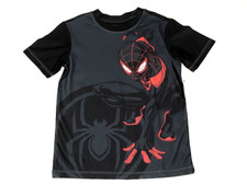 Marvel Spider-Man UPF 50 Boys S Rash Guard Gray Top Short Sleeve Swim Shirt