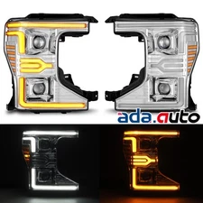 Fit 20-22 Ford Super Duty LUXX-Series LED Projector Headlights Chrome