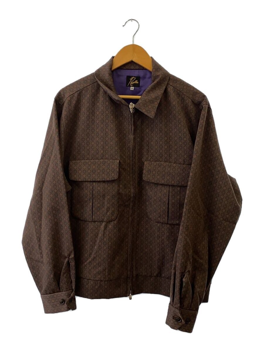 Needles M Wool Brown Allover Pattern Jacket - image 1