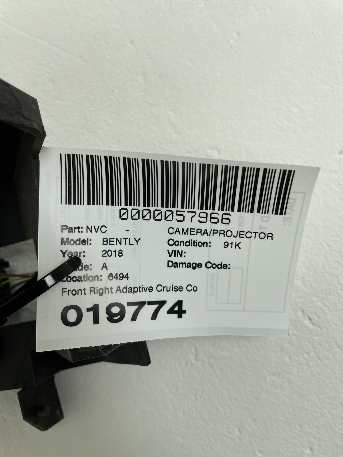 2015-2020 BENTLEY BENTAYGA OEM Front Right Adaptive Cruise Control Sensor Module
