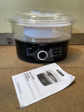 Bella Vegetable Rice Cooker Food Steamer 2 Tier & Lid XJ-10102A 7.4 QT w/ Manual