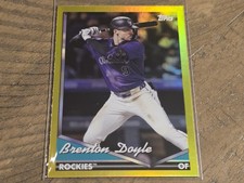2024 Topps Archives #254 Brenton Doyle Yellow Foil Colorado Rockies Nmmt