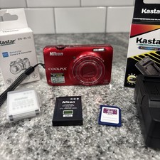 Nikon COOLPIX S6300 16MP Digital Camera 10x Optical Zoom With Extras 