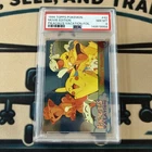 1999 Topps Pokemon Movie Edition #42 Pikachu's Vacation Rainbow Foil PSA 8