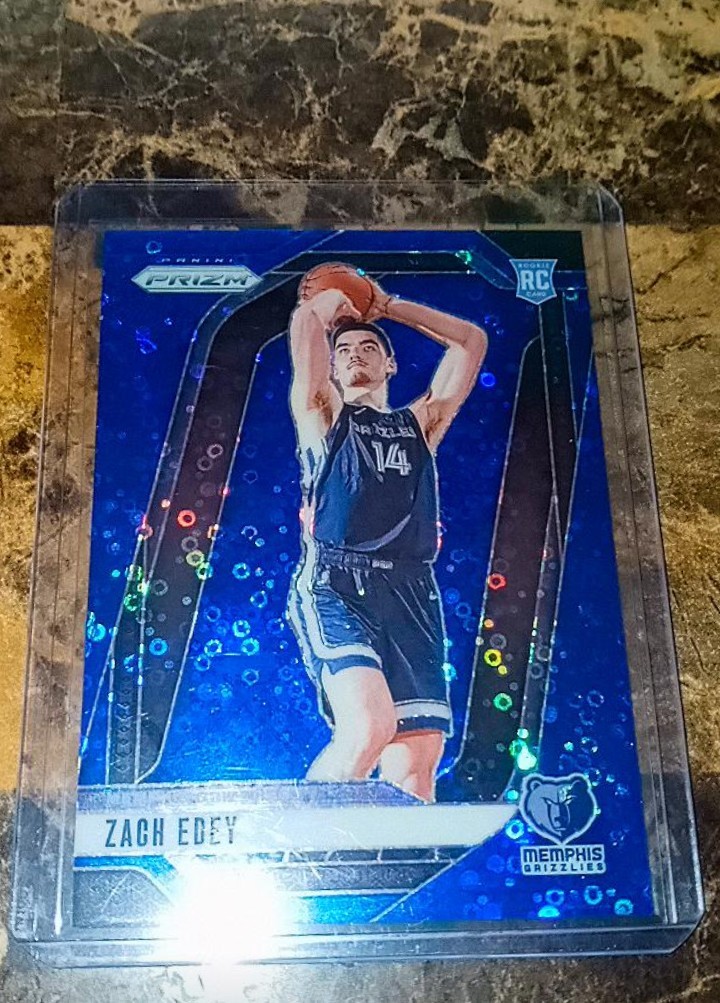 2024-25 Panini Prizm Zach Edey #249 Blue Disco Fast Break Prizm  /150 Grade It🔥