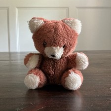 Vintage Russ Berrie Cocoa Brown Cream Teddy Bear Plush Stuffed Animal 5 Inch