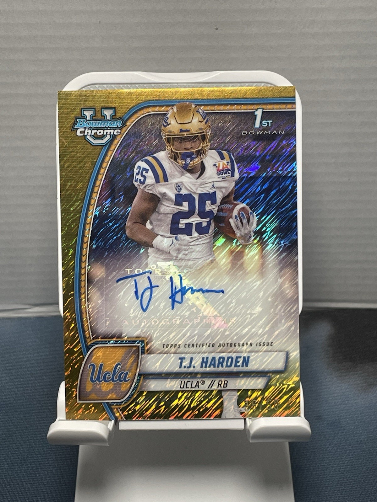 2024 Bowman U Chrome TJ Harden Gold Shimmer Refractor Auto /50 UCLA Bruins
