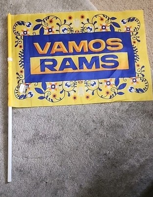 New NFL Football Los Angeles Rams vs Cowboys Vamos Rams Flag 10/9/23 Giveaway