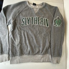 Harry Potter Universal Slytherin Men's L Gray Sweatshirt Crest Wizarding World