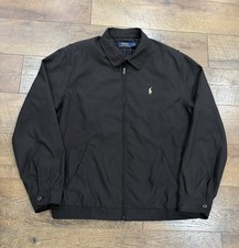 Polo Ralph Lauren giacca bi swing foderata a quadri full zip nera uomo taglia large