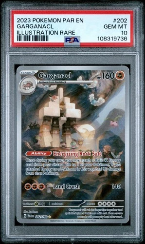 Pokemon Garganacl Par En-paradox Rift 202/182 Illustration Rare PSA 10