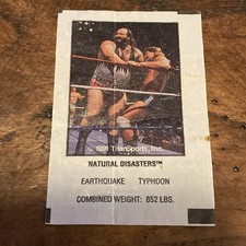 1991 WWF Sours Gum Wrappers Natural Disasters Earthquake Typhoon Wrestling 