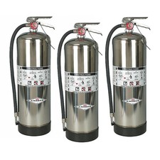 3 Pack Amerex 240 2.5 Gallon Water Fire Extinguisher with Aluminum Valve