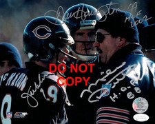 Ditka Hampton McMahon CHICAGO BEARS 3X Signed Autographed REPRINT 8x10 Photo RP