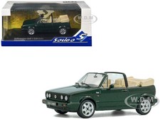 1992 VOLKSWAGEN GOLF CABRIO CLASSIC GREEN 1/43 DIECAST CAR BY SOLIDO S4315803