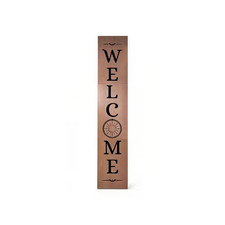 Wood Brown Welcome Porch Wall Sign with Holiday 10 Pieces