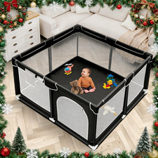 Safety Baby Playpen with Soft Breathable Mesh,Portable Playard,Christmas gift