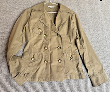 CABI 904 Lightweight RipStop Military Utility Jacket Size Small Khaki Green