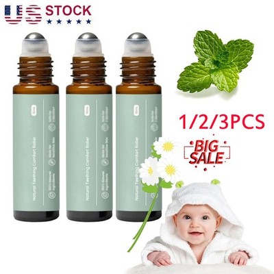 1-3X MAMA'S Teether Baby Teething Oil Roller, All Organic Teething Relief Roller