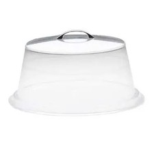 Cal-Mil P313 12" Dia. x 4"H Clear Acrylic Flat Top Pie Cover - 6 Each