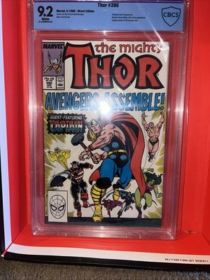The Mighty Thor #390 CBCS 9.2 (First Time Cap Lifts Hammer !!!!!)