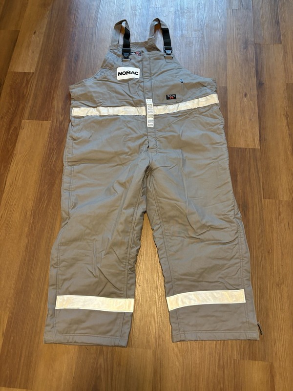 Walls FR Coverall Bib Men's gray Quilt Lined Insulated HRC3 HEAVYWEIGHT 4X