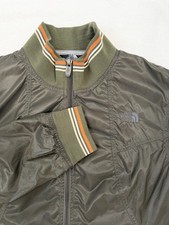 The North Face Girls Youth Jacket Green Camo windbreaker Full Zip Sz XLarge