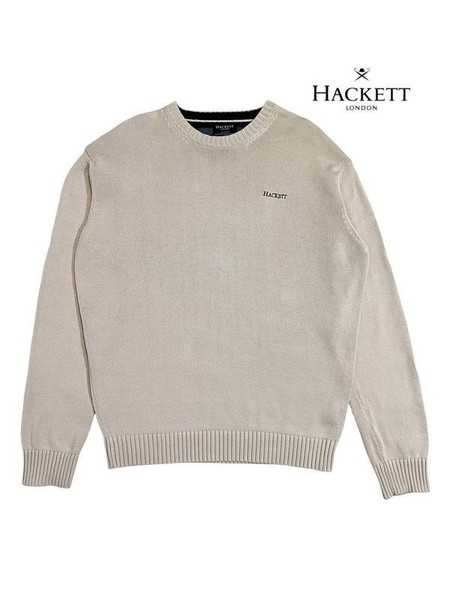 Men Hackett Sweater White Cotton 40 /L / 48