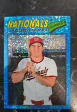 2026 Topps Heritage - Jacob Young #279 Chrome Light Blue Sparkle Refractor