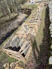 YORKSHIRE STONE GREY ROOF SLATES - 14 crates Nr Ingleton N Yorkshire