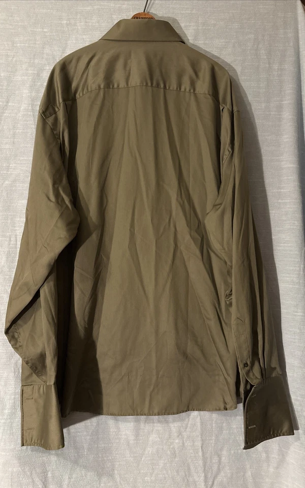 Claiborne Men’s Dress Shirt Gray Long Sleeve French Cuff Sz 19 (38/39) NWOT - Image 4 of 4