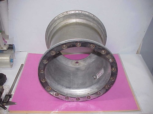 Vintage Weld Aluminum 15 x 14" Wide 5 Beadlock Wheel 3" Offset (Rough) U2