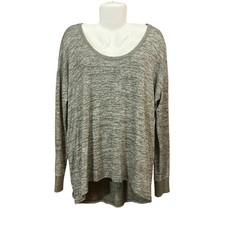 Gap Women's Heather Green Scoop Neck Long Sleeve Casual Soft Knit Sweater SZ XL