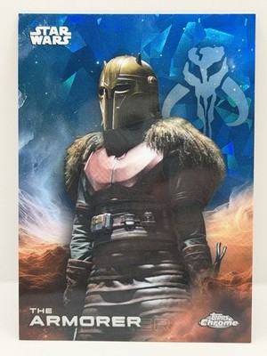 The Armorer 2024 Topps Chrome Sapphire The Mandalorian Base Card No. 178