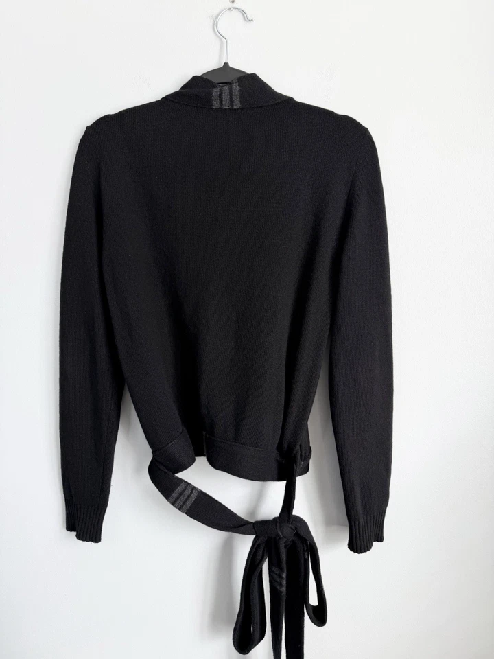 Yohji Yamamoto Adidas размер S • черный надежном шерсти ангора кашемир вязаный свитер - Изображение 3 из 4