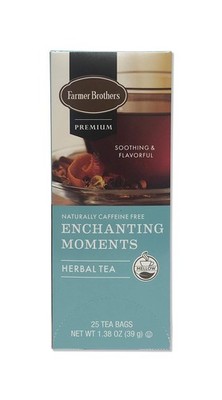 Enchanting Moments Herbal Tea 25 Count Caffeine Free Chamomile Mint Hibiscus