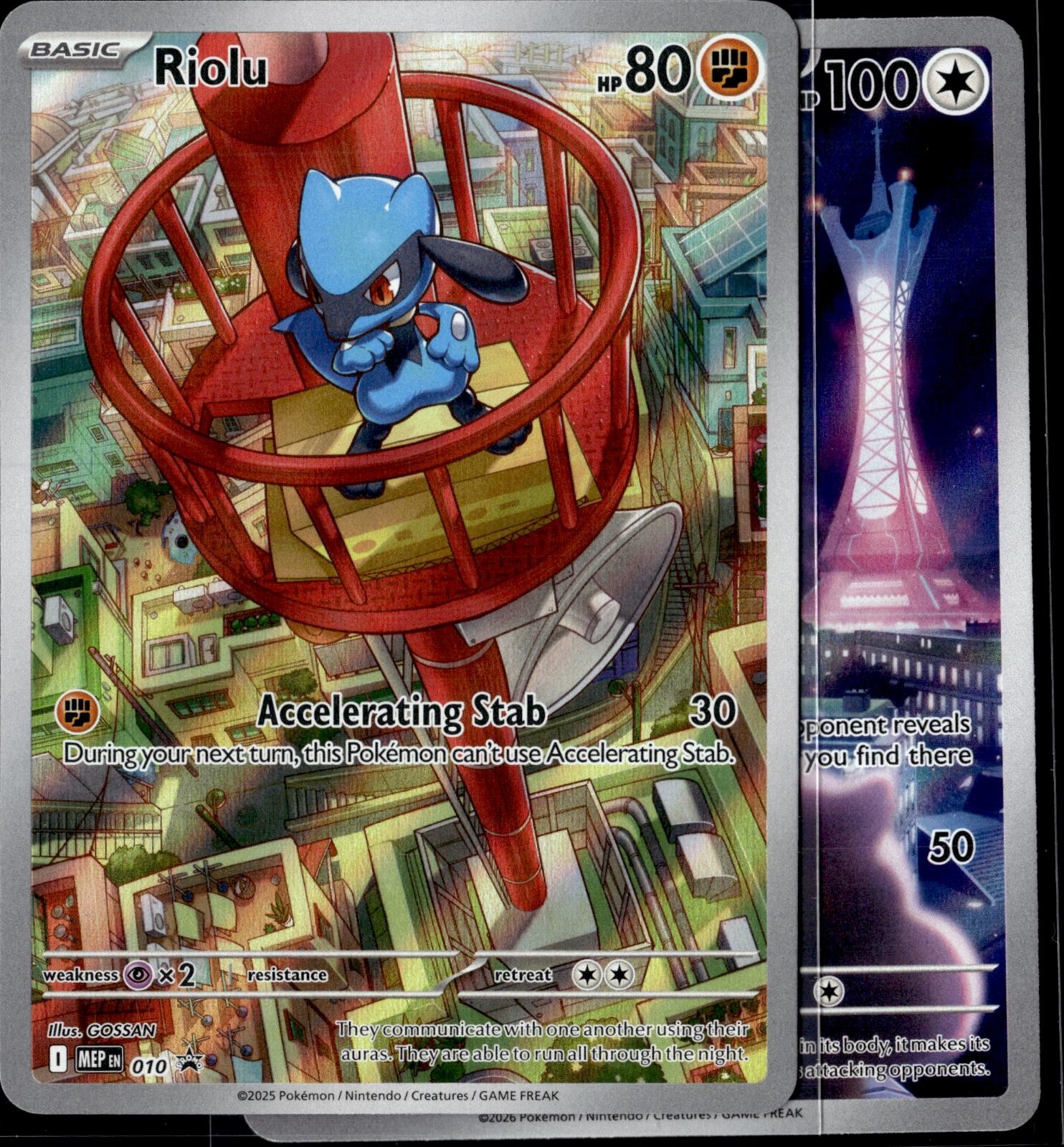 Riolu 010 Holo Promo ME: Mega Evolution Promo Pokemon Near Mint