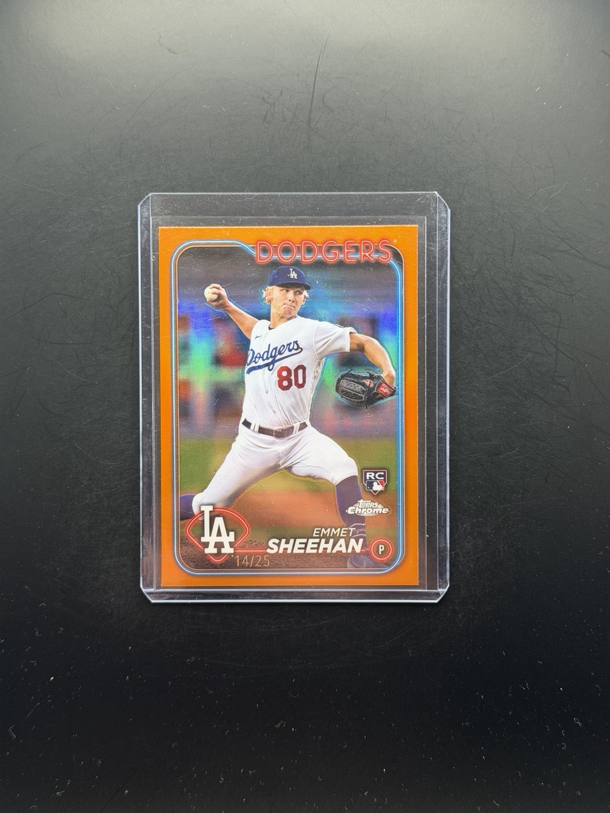 Topps Chrome 2024 Emmet Sheehan Rookie #221 Orange Refractor /25
