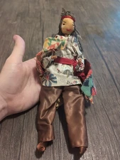 Vintage Native American Spirit Doll Straw Francie Paper  Doll 10' Doll
