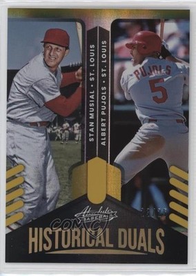 2022 Panini Absolute Spectrum Gold 23/25 Albert Pujols Stan Musial HOF 04br