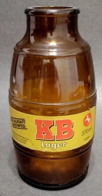 Vintage 1970s KB Lager Australian Beer Bottle 370ml Barrel Stubby Tooth & Co. - Image 1 of 4