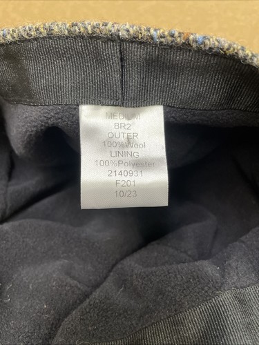 Damen Harris Tweed Baker Boy Cap Zeitungsjunge flache Mütze Fischgrätmuster kariert Größe MD - Bild 7 von 8