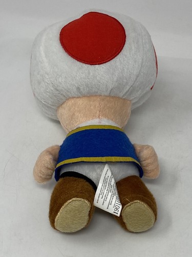 Super Mario Bros. 2010 Red Mushroom Toad Plush Stuffed Toad 8" - Picture 7 of 9