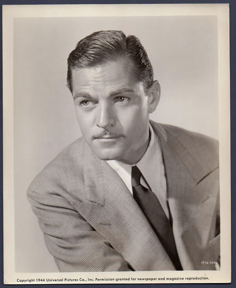 ALAN CURTIS 1944 Orig Photo PHANTOM LADY film noir HANDSOME ACTOR w.  mustache | eBay