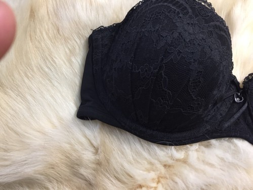 padded underwired Bra size Lovable it 2b us 32b eu 70b black strapless - Picture 2 of 9