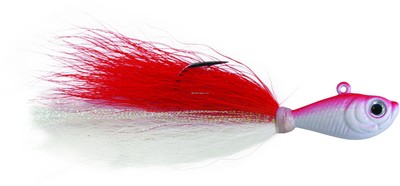 6//0 Hook NEW Spro SBTJRW-1 Prime Bucktail Jig Red /& White 1 oz