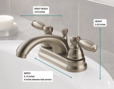 Peerless Claymore P299675LF-BN Two-Handle Centerset Bathroom Faucet *NEW*
