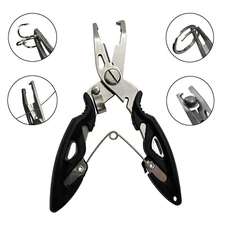 Fishing Pliers Scissors Line Cutter Split Ring Hook Remover Tool Multifunction